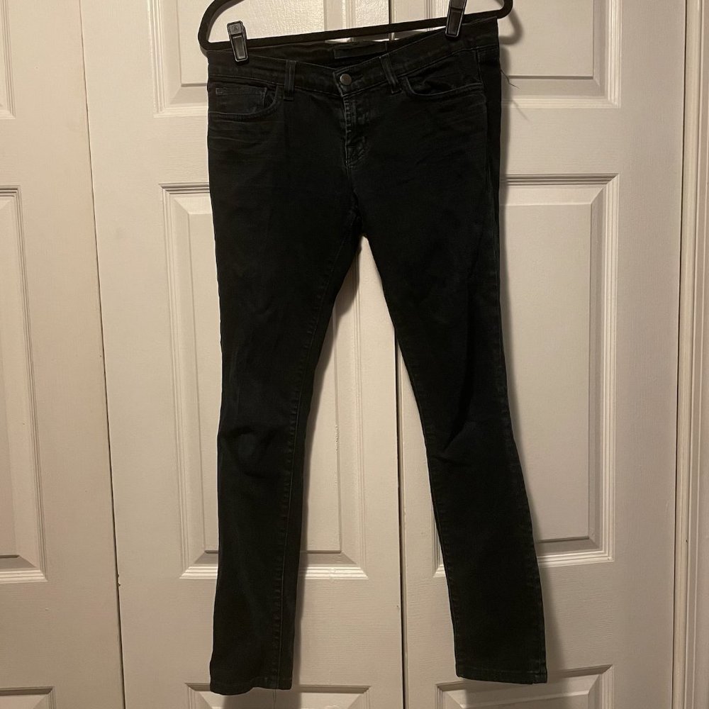 J Brand Distressed Black Skinny Jeans - Size 28